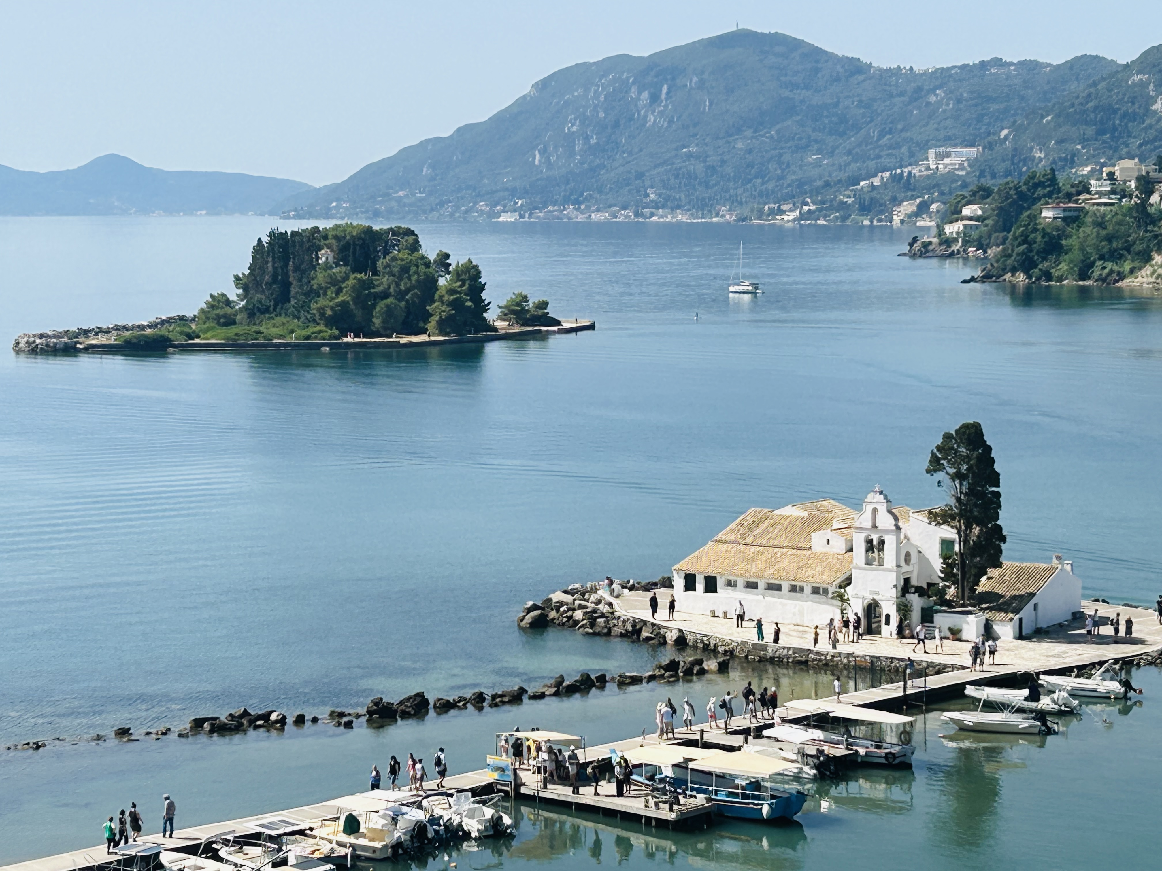 whits church on water